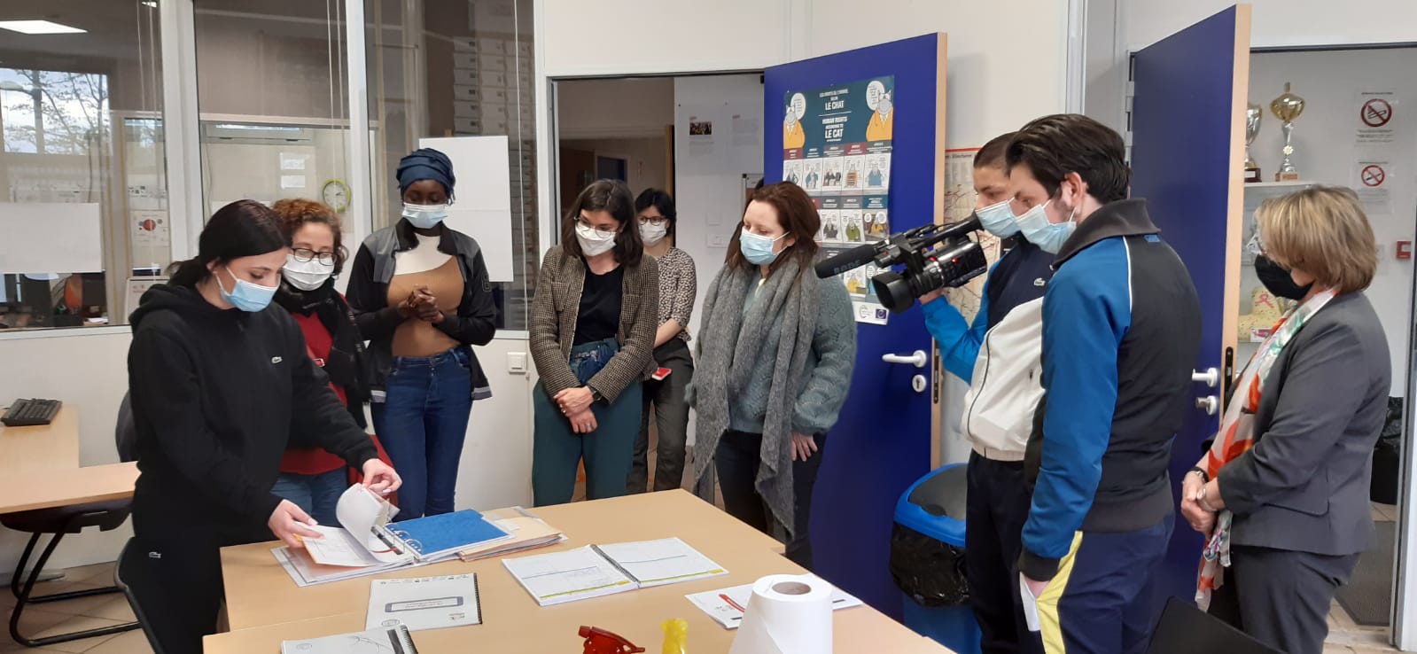 les stagiaires reçoivent la visite des élues de la métropole et de la ville de Lyon